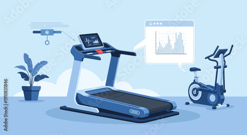 Fitness equipment and digital health monitoring with advanced technology interface