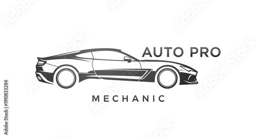 Sports Car Auto Pro Mechanic Logo.