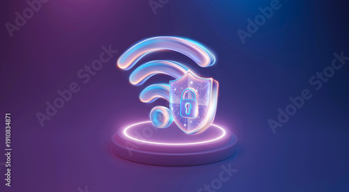 Technological neon backgrou...