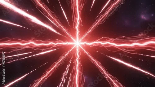 Abstract Red Light Streaks - A Journey Through Hyperspace.