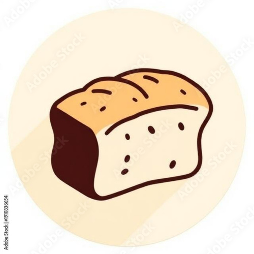 bread, loaf, bakery, baked, food, icon, simple, minimal, flat, vector, illustration, symbol, logo, wheat, grain, flour, crust, slice, slices, toast, breakfast, meal, snack, fresh, homemade, artisan, t