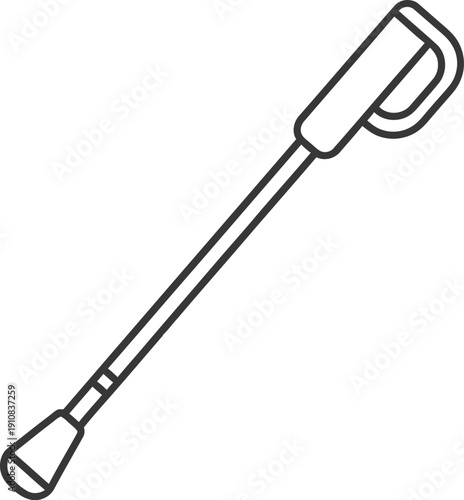 Simple Line Drawing of a Vacuum Cleaner.