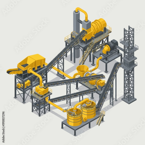 Industrial machinery and equipment for manufacturing process.