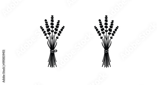 Two bundles of lavender with text reading sleep essentials below