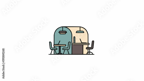 Two Camper Vans Parked Together.