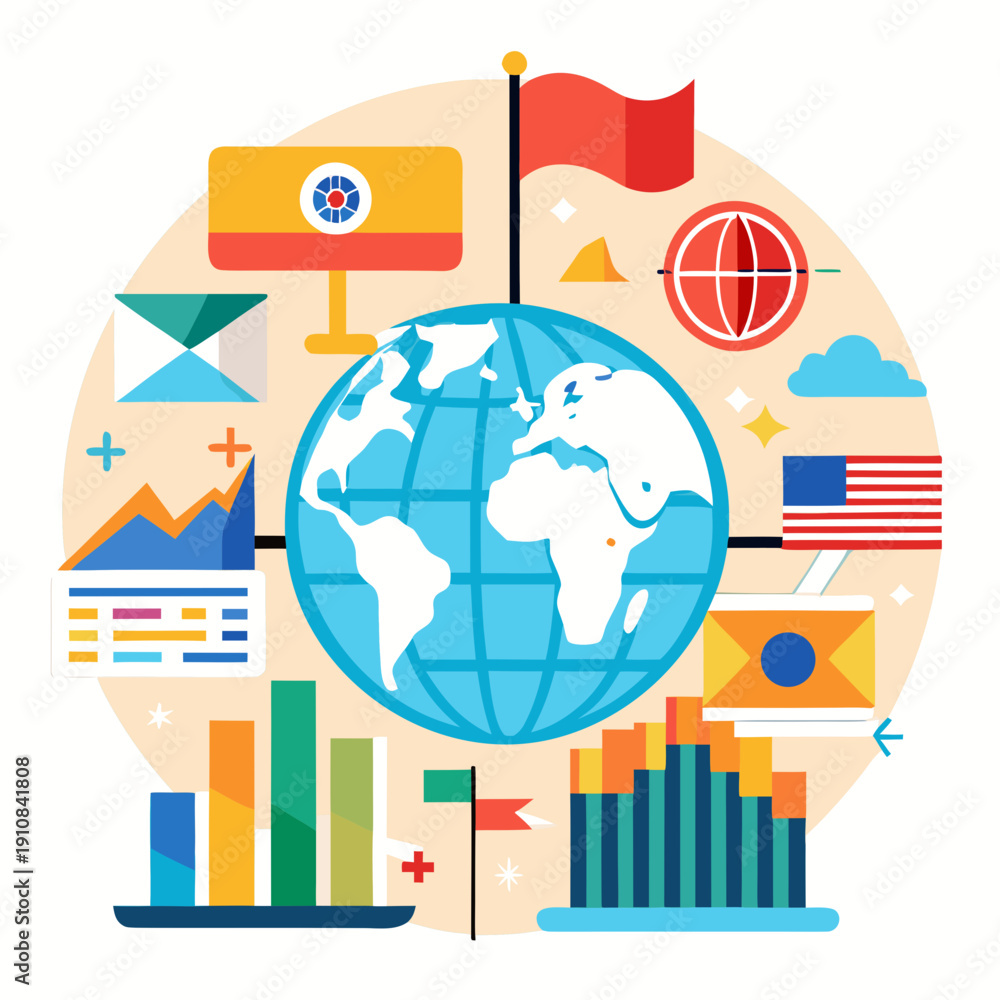 Obraz premium Global Finance and Investment Concepts