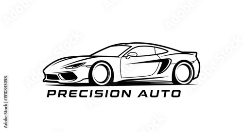 Sports Car Illustration Precision Auto.