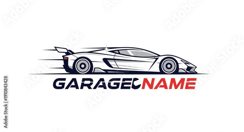 Sports Car Garage Logo Design.