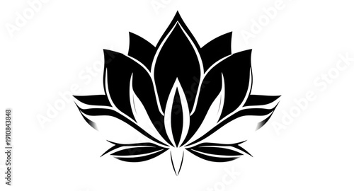 lotus, flower, floral, icon, vector, illustration, symbol, logo, emblem, botanical, plant, nature, bloom, blossom, petals, sacred, spiritual, zen, yoga, meditation, purity, serenity, calm, harmony, ba