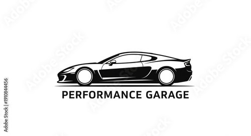 Sports Car Logo Design Illustration.