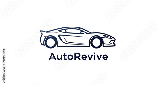 Sports Car Logo Design Illustration.