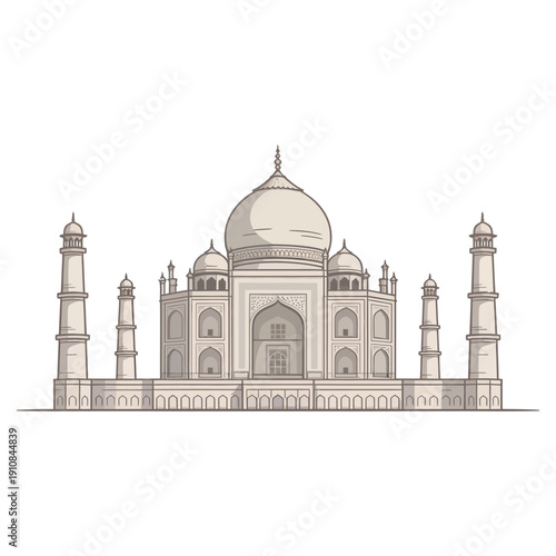taj mahal vector illustration