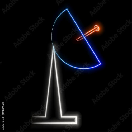 Neon sign. Retro neon sign Wifi Hotspot on purple background. Ready for your design, icon, banner. Vector illustration.