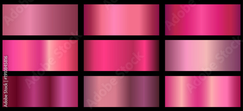 Pink metallic gradient for text design and bulletin boards, infographics. Metallic pink gradient. pink palette