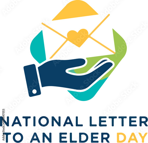 National Letter to an Elder Day illustration with hand and envelope