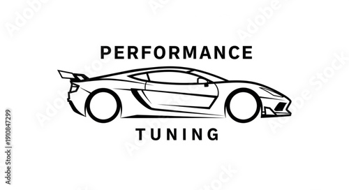 Sports Car Performance Tuning Illustration.