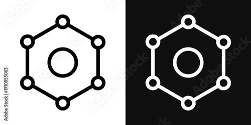 Antioxidant icons set in black and white thin line stroke