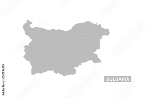 Bulgaria map - Minimal Flat Vector Illustration in Black and Gray, Isolated on White Background, Ideal for Infographics, Educational Use, Reports, and Presentations.