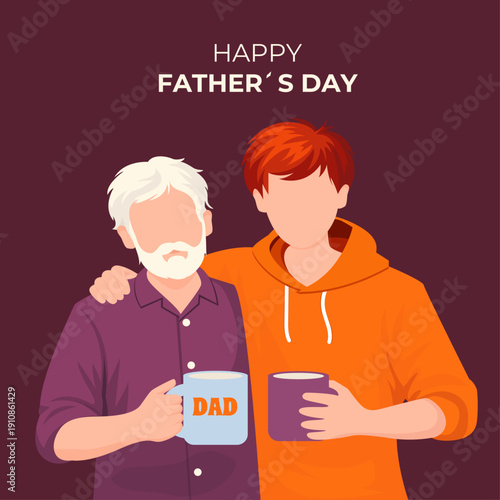Father's Day vector illustration