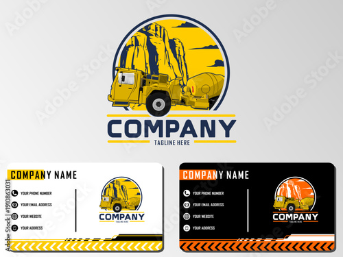 simple construction logo vector template for corporate branding identity