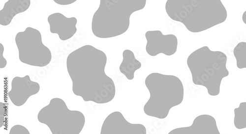 gray cow spots on white background.