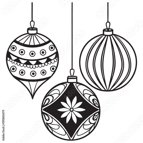 A Curated Collection of Hand-Drawn Christmas Finials