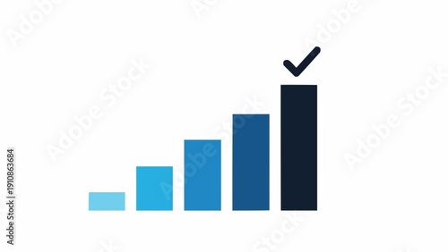 Increasing business success graph chart.
