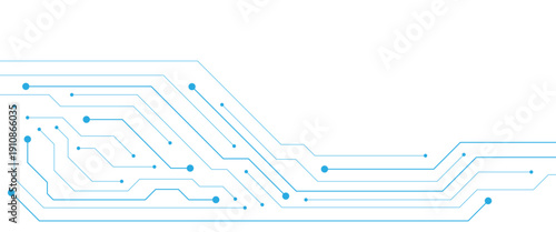 Vectors Technology blue circuit diagram. High-tech connection system on a white background.
