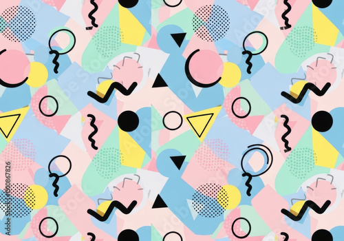 Modern Memphis Seamless Pattern