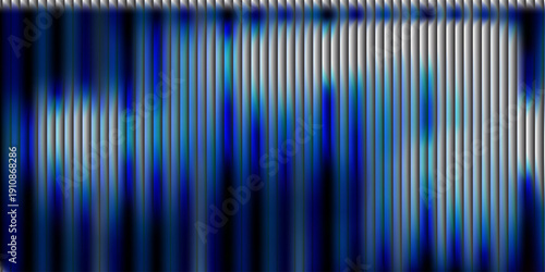 Blue and white abstract modern ribbed background with bright gradient. Vector illustration