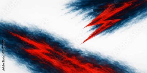 Red and blue abstract grunge background with fiery sky colors