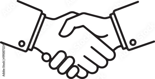 "Business partnership and cooperation illustration showing formal handshake symbolizing agreement, collaboration, trust, teamwork, negotiation, and corporate success"