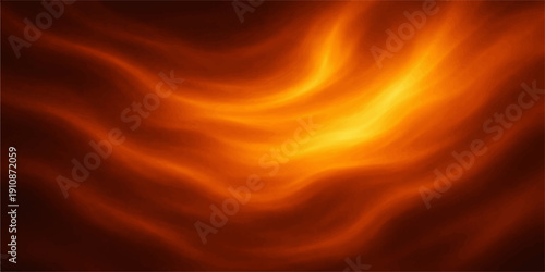 Abstract background with red flames and flowing silk texture featuring soft orange waves and light motion design in a smooth liquid fabric pattern