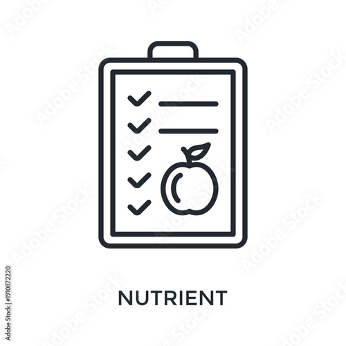 Nutrient Icon Outline Style. Vector Illustration For Graphic Design