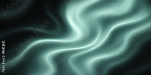 green silk abstract background with flowing smoke