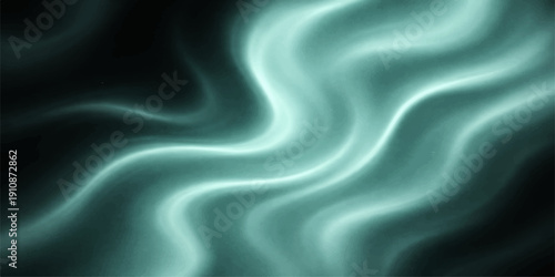 Abstract blue flowing silk texture background with smoke and curves