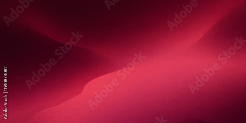 Red abstract background design featuring flowing silk waves with a light glow and dark satin texture in a curved motion pattern