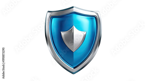 Free Download Guardian Shield of Security: A lustrous metallic shield, embodies protection, safety, and reliability. This emblem evokes a sense of confidence and unwavering defense. - GFXLoad