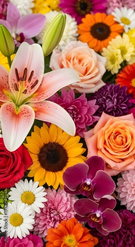 colorful gerber flowers