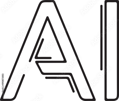 "Artificial intelligence business illustration showing faceless professional figure with raised finger and circuit network emerging from head symbolizing digital cognition, machine learning, and futur