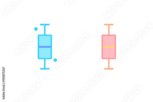A digital illustration featuring two box plots side-by-side on a black background. One plot is light blue with outliers, and the other is light pink, representing statistical data.