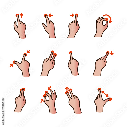 Cartoon hand palm gesture