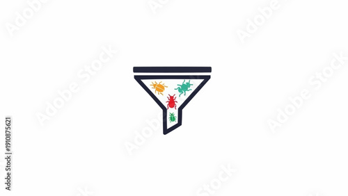 Coffee Filter with Coffee Grounds Inside.