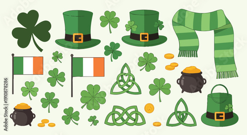 St Patricks Day Hats Shamrocks Celtic Knots.