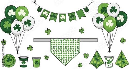 St Patricks Day Party Decorations Green Theme.