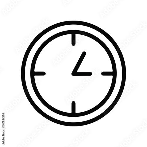 Wall clock time icon for deadline management and schedule planning concepts