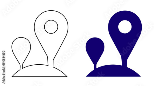 Medical Hospital Location Icon, Minimalist Health Clinic Map Pin Symbol, Pharmacy and Healthcare Destination Vector Sign for Navigation