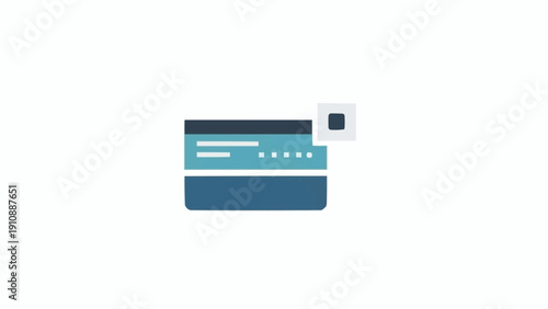 Credit card with chip technology.