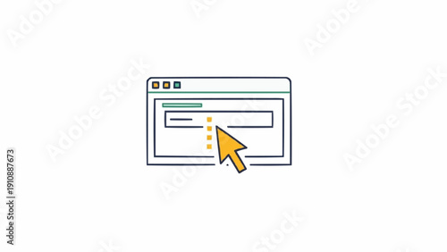 Cursor Clicking on Computer Browser Window.