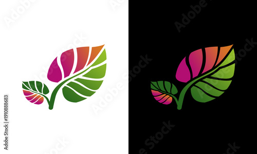 leaf logo, colorful